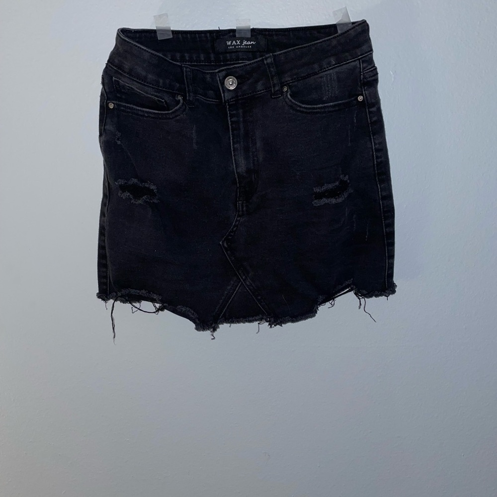 Black jean skirt